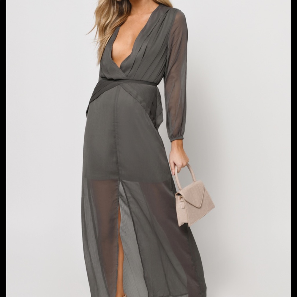 Tobi Sheer Black Maxi Dress